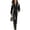 Black, variant on Women's 2 Piece Tracksuit Set Half Zip Collared Top Contrast Stripe Elastic Waist Wide Leg Pants Loose Fit Relaxed Comfortable Casual Outfit for Fall Winter Everyday Wear Sky Blue_#1 XXL