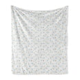 thumbnail image 1 of Stars Soft Flannel Fleece Throw Blanket, Simplistic Hand Drawn Stars and Circles on Doodle Background, Cozy Plush for Indoor and Outdoor Use, 70" x 90", Earth Yellow Blue Grey, by Ambesonne, 1 of 6