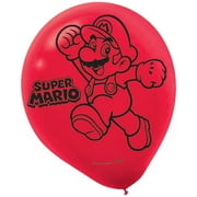 Angle View: Super Mario Brothers Party Supplies 18 Latex Balloons