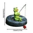 thumbnail image 3 of Fishing Sculpture Floating Pond Statue for Outdoor Garden Water Feature, 3 of 7