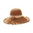 thumbnail image 2 of Harpily Fisherman Hats for Women Hollow Out Woven Air Permeable Large Brim Summer UV Protection Hat for Outdoor Activities, 2 of 4
