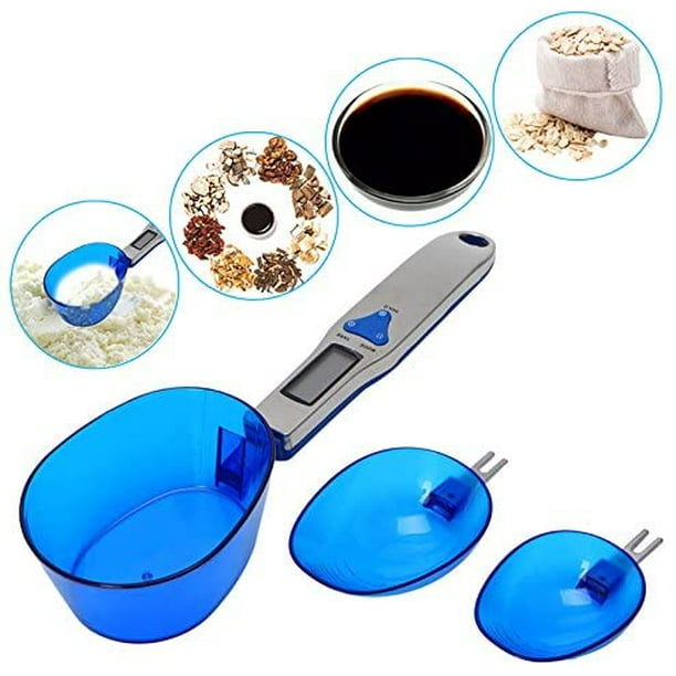 Kitchen Scale Spoon Gram Measuring Spoon, 500g/0.1g Blue Cute Digital  Weight Scale Spoon Milligram Measuring Scoop Grams Electronic Measuring Cup  for