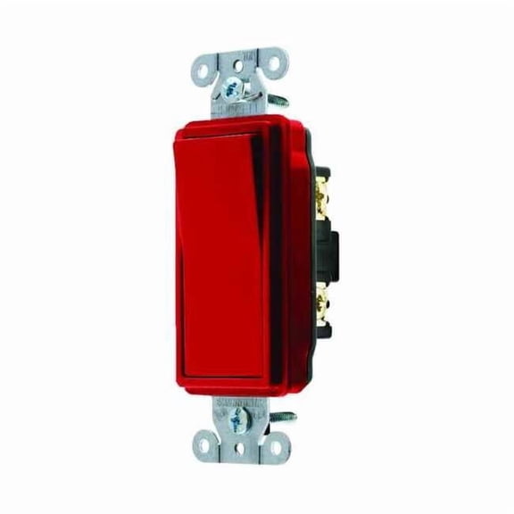 Hubbell Wiring Device-Kellems Wall Switch,Red,1 HP,1-Pole Switch DS120R