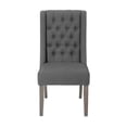 thumbnail image 6 of Rustic Gray Wood 7pc Dining Set with Table and Gray Linen Chairs, 6 of 9