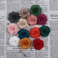 thumbnail image 1 of Broche de camelia hecho a mano para hombre y mujer, con ramillete de 4 cm de diámetro aproximadamente., 1 of 1