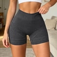 thumbnail image 4 of High Waist Seamless Yoga Shorts Lifting Compression Control Workout Running Gym Training Athletic Firming ActivewearGreyXL, 4 of 5
