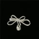 thumbnail image 3 of Pinza de cabellero con lazo de cristal de moda llena de mujeres plateadas con de imitación Yuyangstore Pinza de pelo, 3 of 7