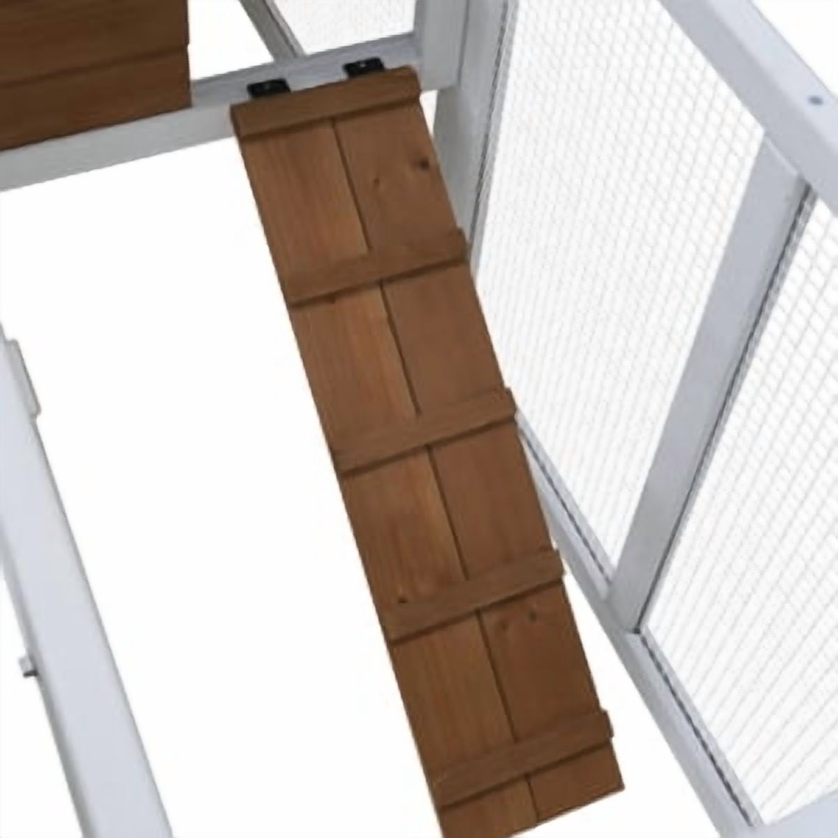 ZephyPaws 58in Large Chicken Coop for Small Animals,Wooden Hen House Outdoor Backyard Garden,Bunny Rabbit Hutch with Ventilation Door,Removable Tray & Ramp,Orange Yellow White