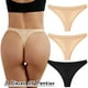 thumbnail image 2 of Gibobby 3 piezas Pantaleta de encaje para mujer Calzoncillos Patchwork Color Ropa interior Bragas Bikini Sólido Calzoncillos para mujer(BK3,CH), 2 of 5