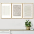 thumbnail image 2 of PixonSign Framed Wall Art Set Tan Geometric Pattern Landscape Canvas Print Abstract Cozy Neutral Boho Wall Decor Modern Art Nordic for Living Room, Bedroom, Office - 24"x36"x3 Natural, 2 of 5