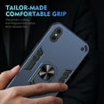 thumbnail image 7 of Allytechgroup iPhone X/ iPhone XS Case Cover, Bumper Shockproof Case with Ring Holder Stand Compatible with Car Mount Premium PC and TPU Phone Case for iPhone X/ iPhone XS, Navyblue, 7 of 7