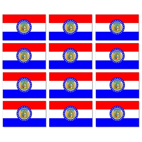 x12 - Missouri MO State Flag Car Truck Window Bumper Laptop Cooler Sticker Decal