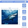 thumbnail image 4 of Sharks Swimming Washcloths, Soft and Absorbent Cotton Towel, 4 Pack 12 X 12 Inches Premium Quick Dry Face Towel Wash cloth, 4 of 7