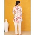 thumbnail image 2 of Cream & Dusty Rose Abstract Print Cotton Flex Co-ord Set, 2 of 5