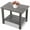 Gray, variant on Stoog Outdoor Patio Rectangular Side Table, 2-Tier End Table for Adirondack Chair, Backyard, Garden, Pool, Lawn, Beach, Black