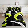 thumbnail image 2 of Erosebridal Geometric Stripe Comforter Sets Queen Size,Abstract Artwork Bedding Queen Comforter Set,Geometry Lines Decor,Reversible,Ultra Soft,3 Pieces, 2 of 7