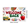 thumbnail image 1 of Welcome Back Banner for Office School Decorations with Balloons Colorful Pencils Party Supplies and Festive Backdrop for Event Celebration Classroom Decor, 1 of 4