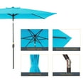 thumbnail image 3 of ACEGOSES 6x9ft Outdoor Patio Deck Market Umbrella, Outside Table Umbrellas with Non-Fading Polyester canopy,Lake Blue, 3 of 6