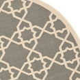 thumbnail image 4 of SAFAVIEH Courtyard Carol Geometric Indoor/Outdoor Area Rug, 5'3" x 5'3" Round, Grey/Beige, 4 of 4