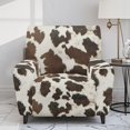 thumbnail image 2 of Kuiaobaty Cow Pattern Reclining Slipcover Easy Replacement Recliner Chair Cover Breathable Reclining Sofa Slipcover Washable Recliner Couch Cover with Pocket for Living Room, 2 of 8