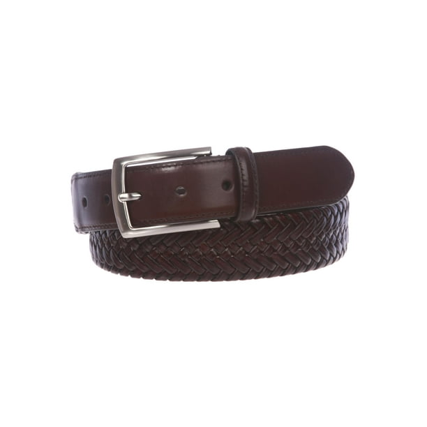 Beltiscool - Men's Comfort Stretch Braided Leather Belt - Walmart.com ...