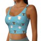 thumbnail image 2 of Balery Cat Fish Sujetadores deportivos con espalda cruzada para mujer, acolchados, sin costuras, de alto impacto, ideales para yoga, gimnasio, entrenamiento y fitness.-Large, 2 of 8