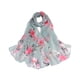thumbnail image 2 of Jumpingount Bufanda con estampado floral, suave, transpirable y ligera, portátil para una bufanda de flores versátil y fácil de combinar Accesorios de disfraces Verde gris, 2 of 6