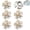 White, variant on Faux Pearl Rhinestone Button Flower Buttons Covers Embellishments Flatback Beads Reusable Button Covers for Clothes Jewelry Gift Making DIY Crafts (6PCS, Gold White)