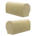 thumbnail image 3 of Fundas para apoyabrazos de sofá Sunnimix 2 pares antideslizantes Beige, 3 of 8