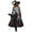 Black, variant on Halloween Dresses for Women, Long Sleeve V-Neck Halloween Midi Dress Graphic Printed A-Line Fancy Dress Witch Costume Outfit for Party Carnival