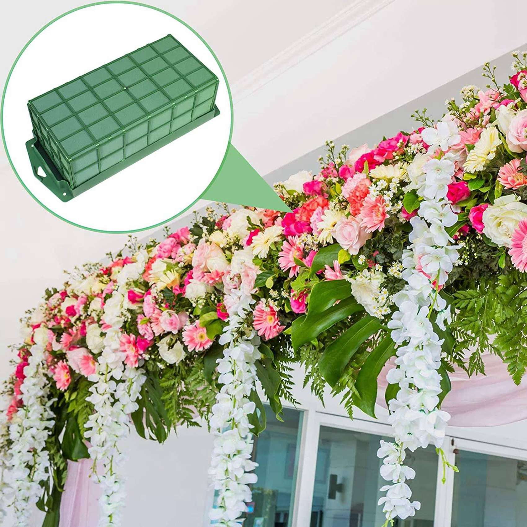 4 Pack Floral Foam Cage for Flower Arrangements Dry and Wet Floral Foam for Florist Foam