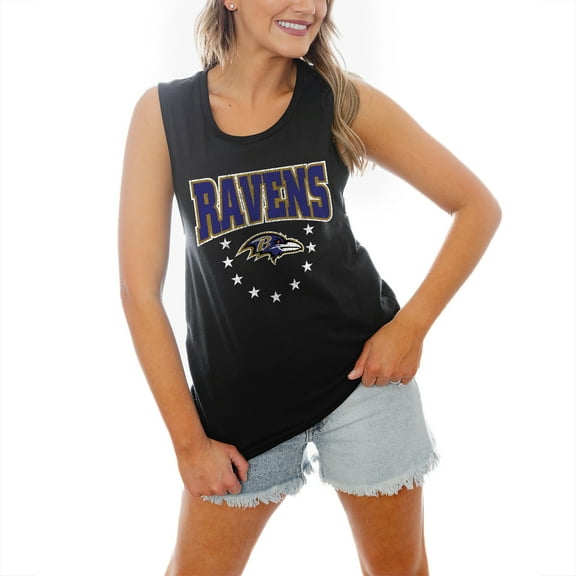Women's Gameday Couture Black Baltimore Ravens Baby You're A Star Racerback Scoop Neck Tapered Tank Top