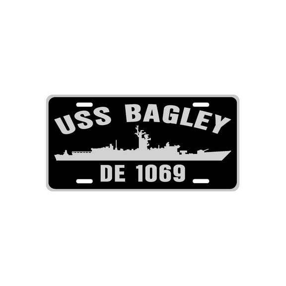 USS BAGLEY DE 1069 Aluminum License Plate Military Navy USN Car Truck RV PL001