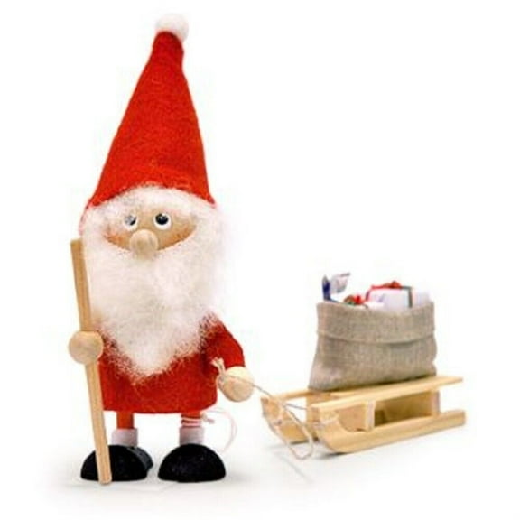 Nordic Santa with Sleigh Presents Gnome Christmas Ornament Nisse Tomte Tonttu