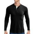 thumbnail image 2 of Dpityserensio T-shirt Ample à Manches Longues pour Homme Col Rond T-shirt Uni, 2 of 4