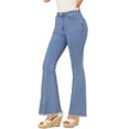 thumbnail image 1 of Pantalones Vaqueros Acampanados De Campana Elásticos Para Mujer Gris azulado XS, 1 of 6
