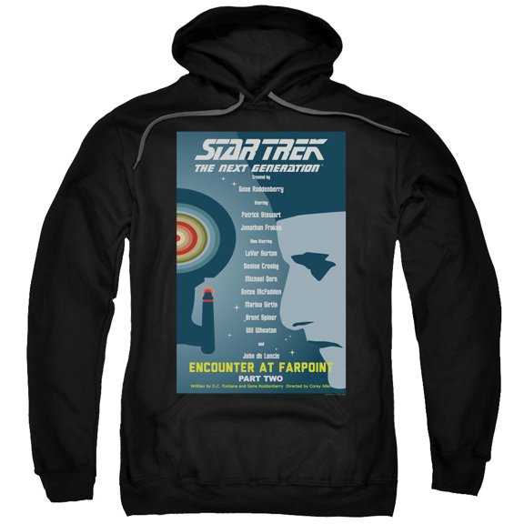 Star Trek Tng Season 1 Episode 2 Adult Pullover Hoodie Sweatshirt Black