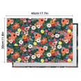 thumbnail image 5 of Pioneer Flower Floral Print Pattern Summer Placemats Table Placemats Set Of 6-Linen Kitchen Washable Placemats Table Mats 12x18 Inch Non-Slip Heat Resistant, 5 of 5