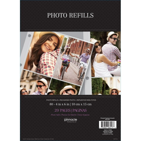 Pinnacle 4x6 Photo Album Refill Pages, 10 Pack