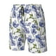 thumbnail image 4 of Fotbe Blue Flax Flowers Trajes de Baño Estampados para Hombre, Shorts de Verano de Secado Rápido, Ropa de Playa, Bañadores-Small, 4 of 6