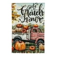 thumbnail image 2 of PHYHOO Happy Bruck Maple Leaf Fall Pumpkin Garden Flag Double-side Autumn Thanksgiving Outdoor Decor White, 2 of 6