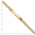 thumbnail image 3 of Primal Gold 14 Karat Yellow Gold Medical Red Enamel Anchor ID Bracelet, 3 of 3