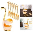 thumbnail image 4 of Swan Base Tableware Set, Exquisite And Elegant, Durable Zinc Alloy, Exquisite And Elegant, Desserts, Coffee, Household, 4 of 8