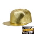 thumbnail image 1 of Gorras unisex con visera plana ajustable estilo hip hop (dorada), 1 of 4