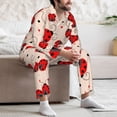 thumbnail image 7 of Fotbe Red Ladybug Pattern Long Sleeve Pajama Set for Men,Sleepwear Set,2-piece Loungewear Set,Soft PJs Comfy Nightwear with Pockets-X-Large, 7 of 7