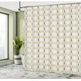 thumbnail image 5 of Ambesonne Yellow and White Shower Curtain, Scandinavian Forms, 69"Wx70"L, Champagne Dark Yellow, 5 of 5