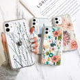 thumbnail image 2 of Funda transparente con flores para iPhone 14 Pro, iPhone 15 Pro, 13, 11, 12, 16 Pro Max, Xr, Xs Max, 7, 8 Plus, 12, 13 Mini, SE 2, 2 of 5