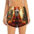 thumbnail image 2 of Pofeuu Maple Leaf Meditating Fox Print Women's Athletic Shorts Running Workout Shorts Tummy Control Quick Dry Gym Shorts with Pockets Double layer sports shorts-XX-Large, 2 of 7