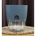 thumbnail image 4 of 6 inch Self Watering Planter Pot, TRIANU 3 Pack Plastic Flower Pot with Clear Reservoir for Indoor Plants, Herbs, Succulents, Flowers, Gray, 4 of 9