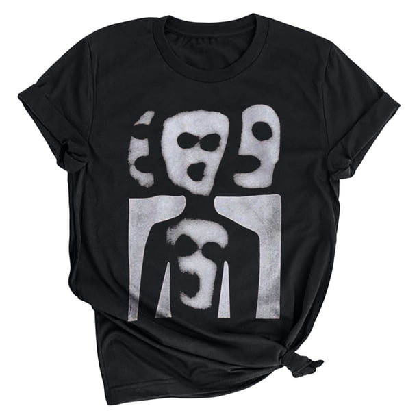 Camiseta holgada de manga corta con estampado de mueca retro para hombre y mujer Pompotops hfajkhk139176